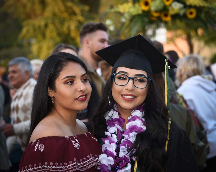 Students enjoying Commencement