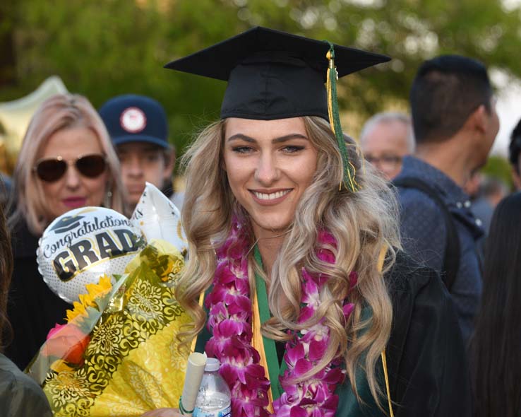 Students enjoying Commencement