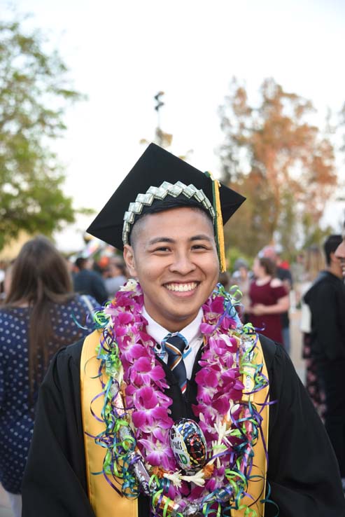 Students enjoying Commencement