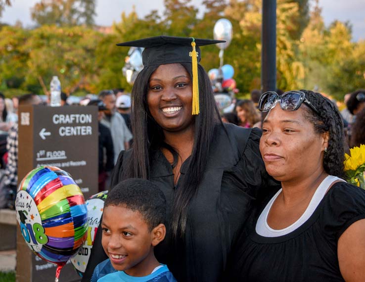 Students enjoying Commencement