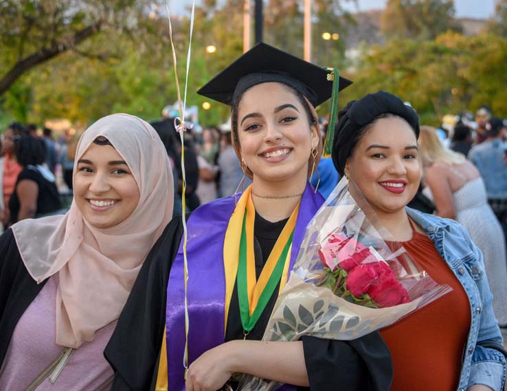 Students enjoying Commencement