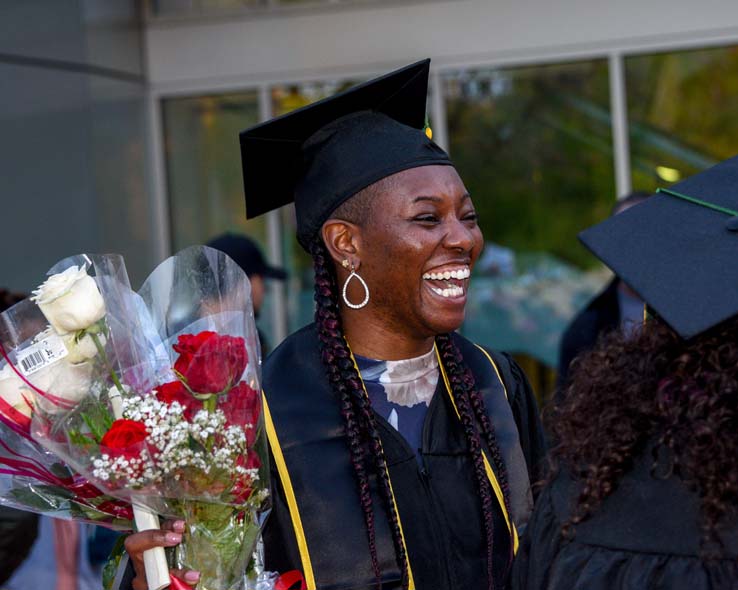 Students enjoying Commencement