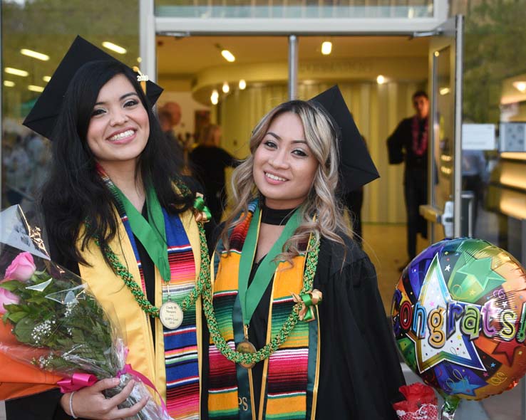 Students enjoying Commencement