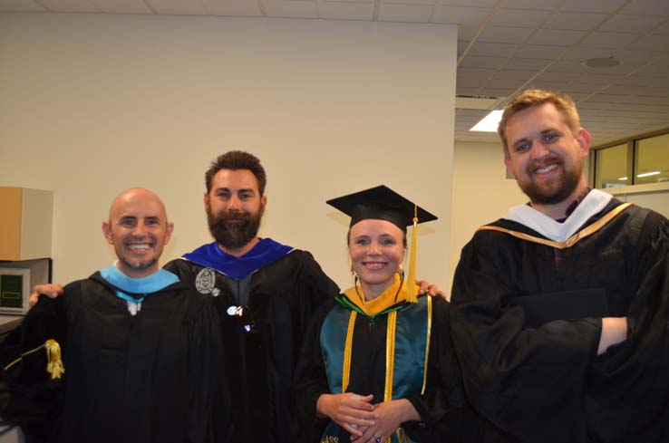 Students enjoying Commencement