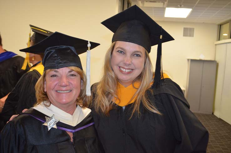 Students enjoying Commencement