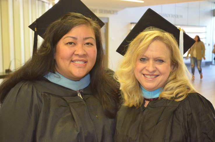 Students enjoying Commencement