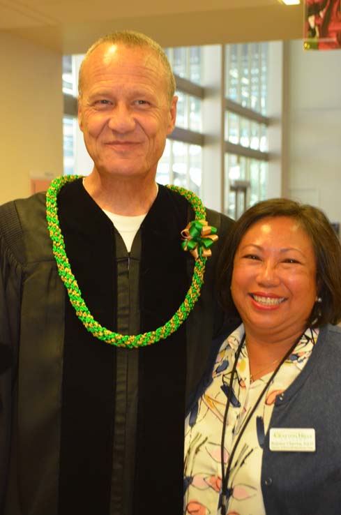 Students enjoying Commencement