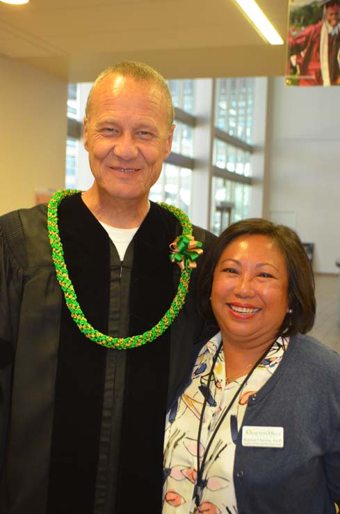 Students enjoying Commencement