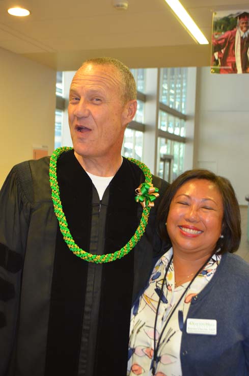 Students enjoying Commencement