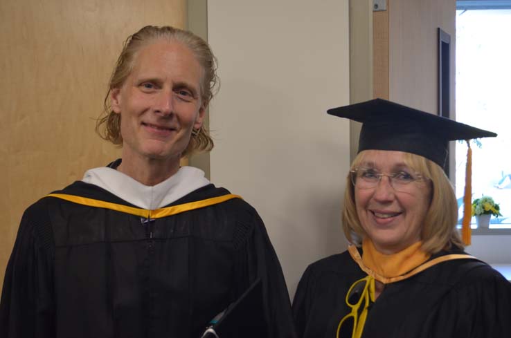 Students enjoying Commencement