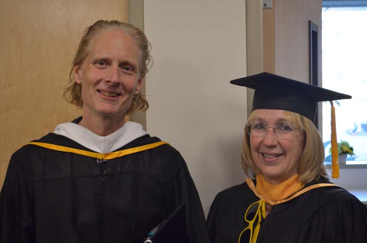 Students enjoying Commencement