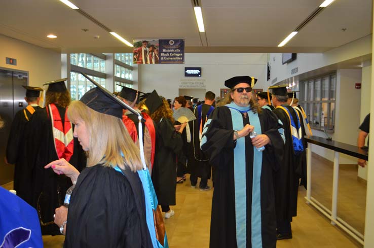 Students enjoying Commencement