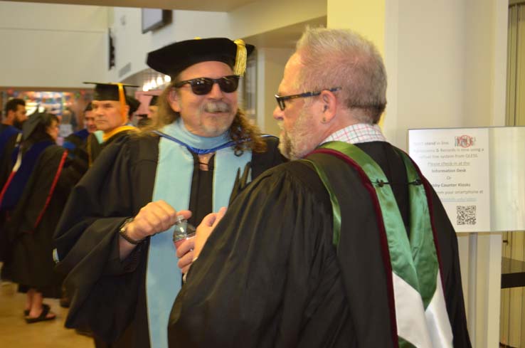 Students enjoying Commencement