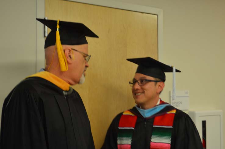 Students enjoying Commencement