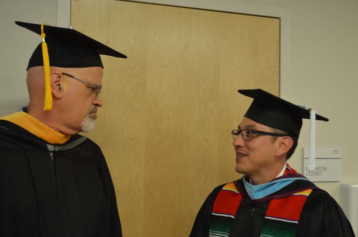 Students enjoying Commencement