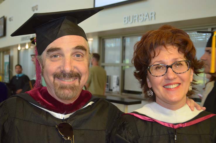 Students enjoying Commencement