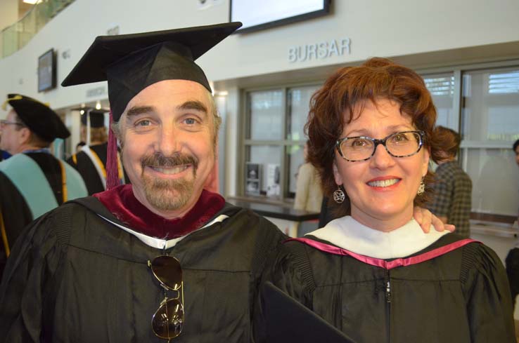 Students enjoying Commencement