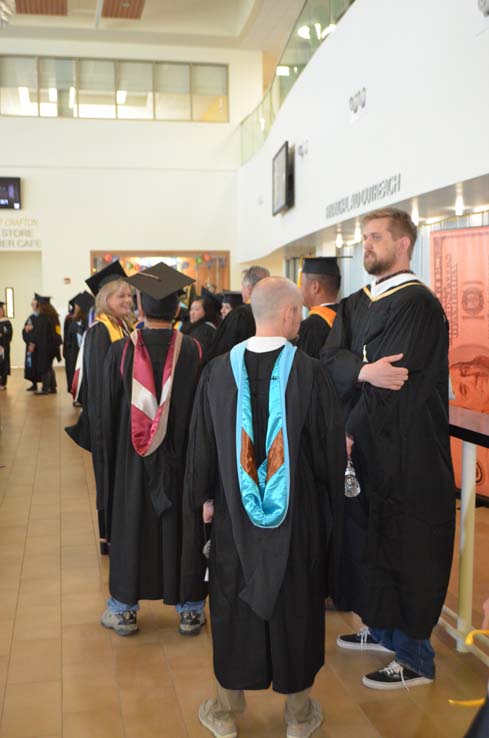 Students enjoying Commencement