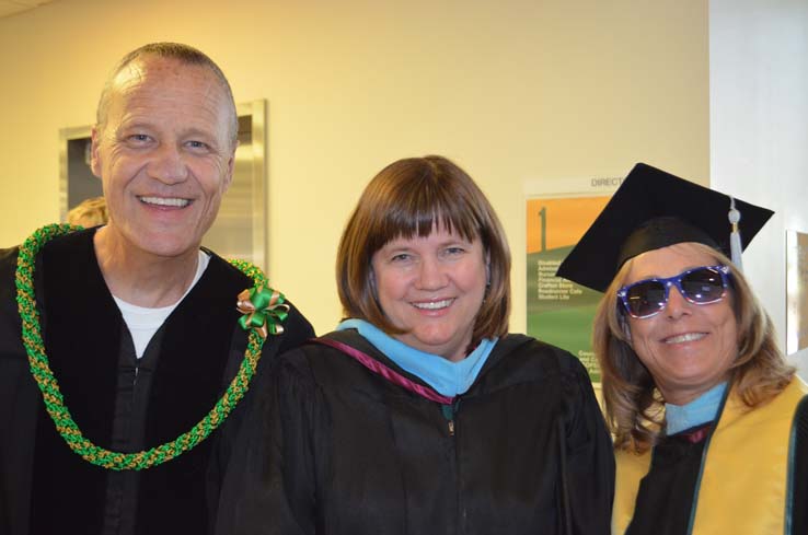 Students enjoying Commencement