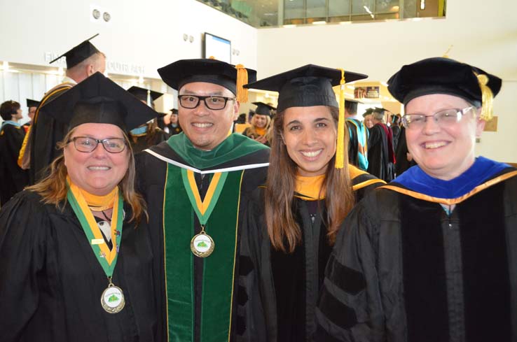 Students enjoying Commencement