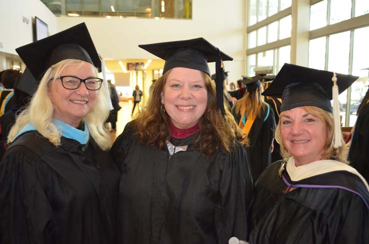 Students enjoying Commencement