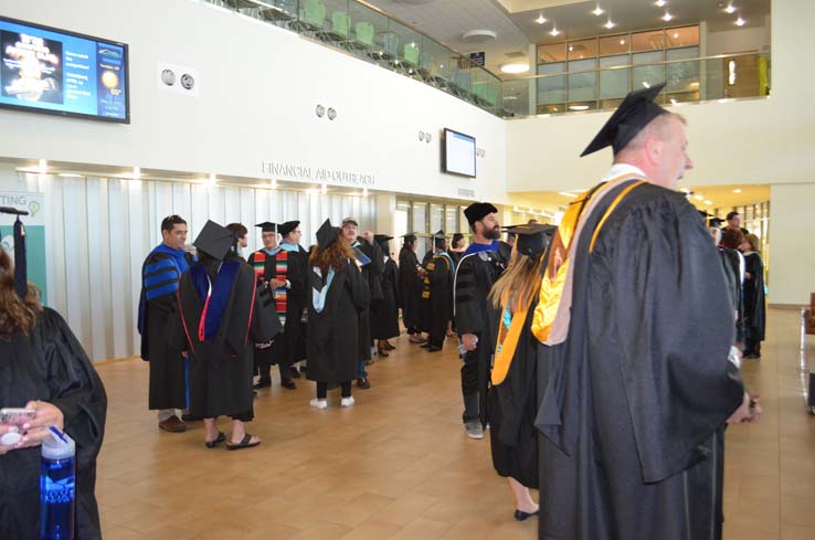 Students enjoying Commencement