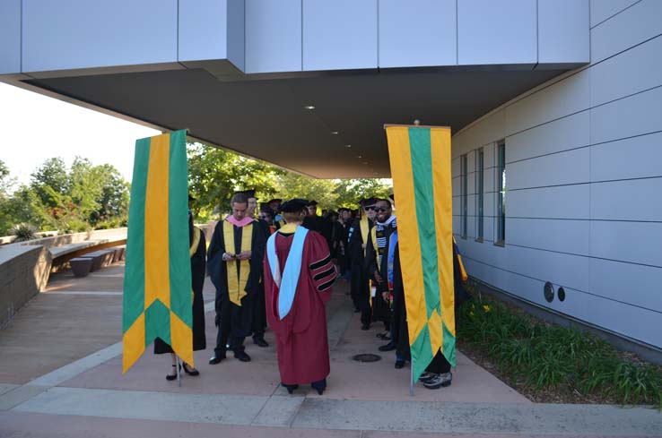 Students enjoying Commencement