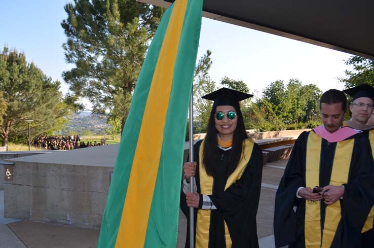 Students enjoying Commencement