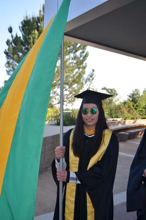 Students enjoying Commencement