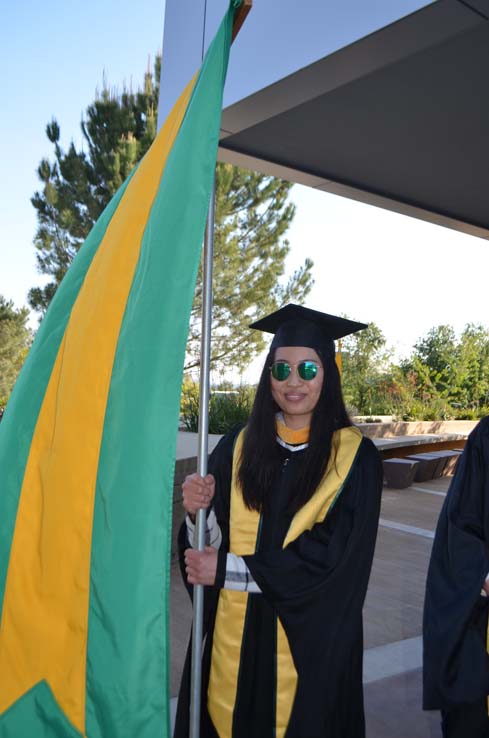 Students enjoying Commencement