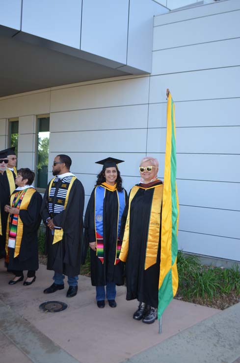 Students enjoying Commencement