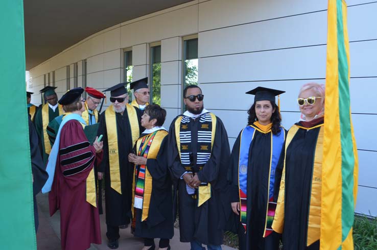 Students enjoying Commencement