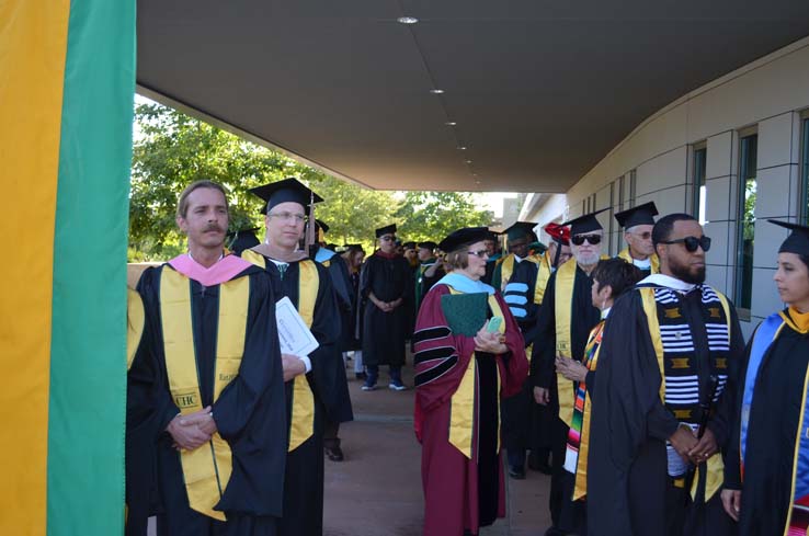 Students enjoying Commencement