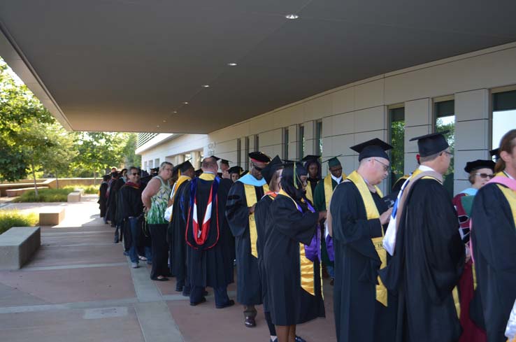 Students enjoying Commencement