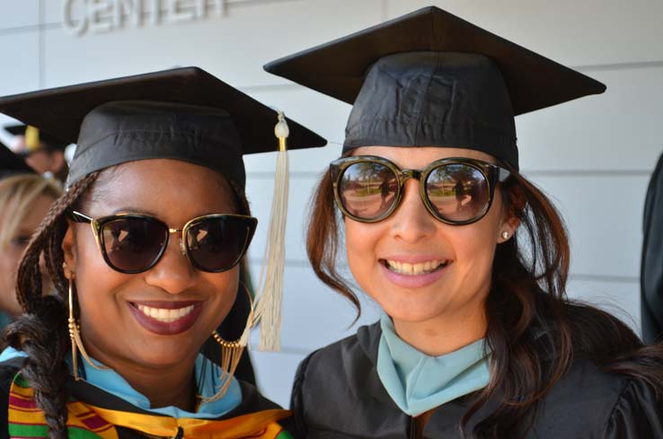 Students enjoying Commencement