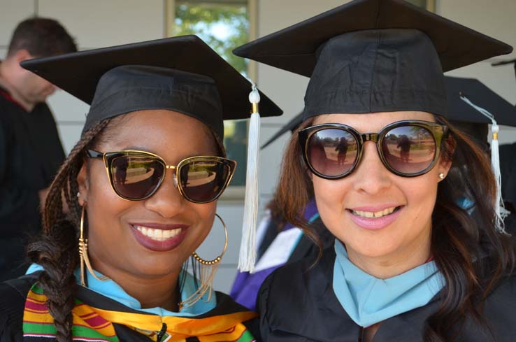 Students enjoying Commencement