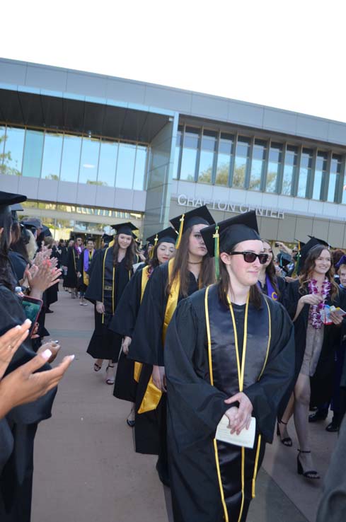 Students enjoying Commencement