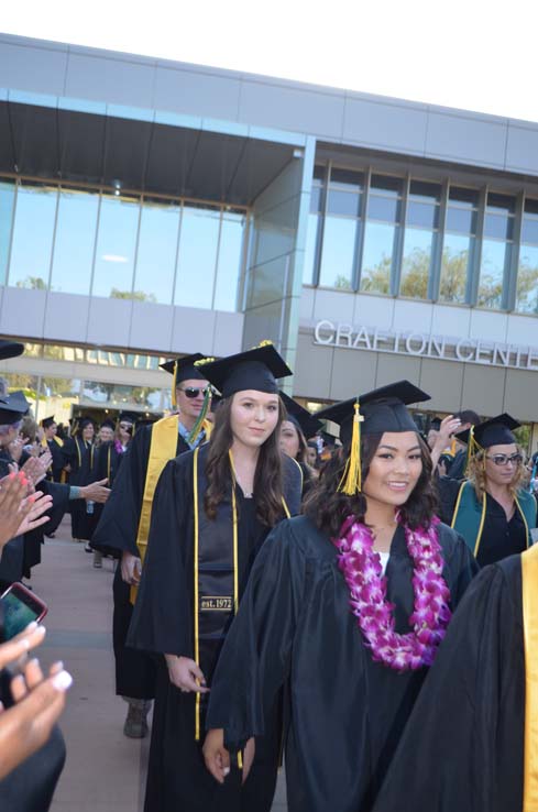 Students enjoying Commencement