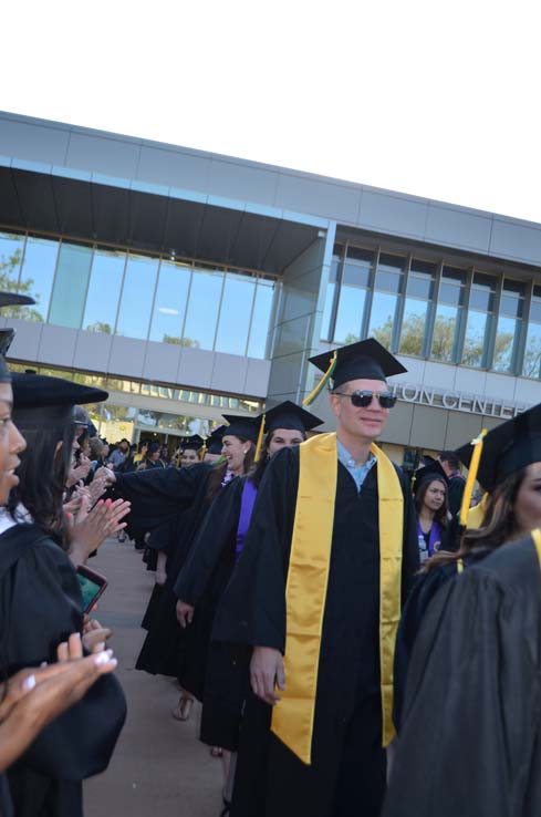 Students enjoying Commencement