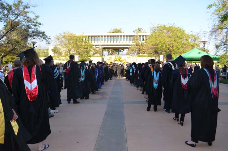 Students enjoying Commencement