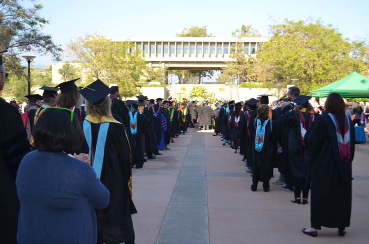 Students enjoying Commencement