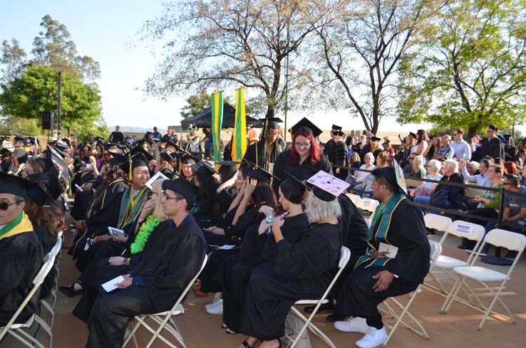 Students enjoying Commencement