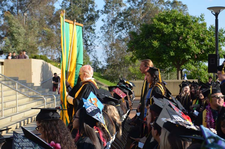 Students enjoying Commencement