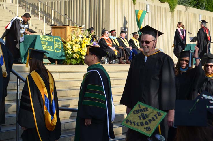 Students enjoying Commencement