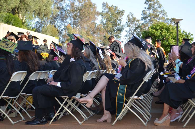 Students enjoying Commencement