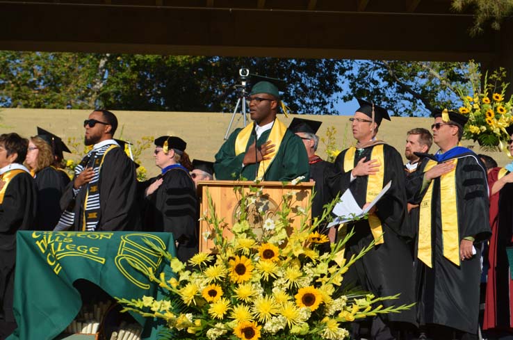 Students enjoying Commencement