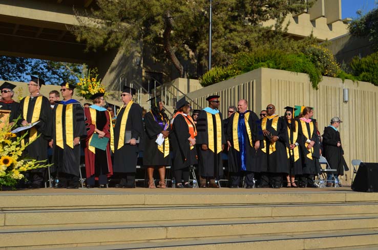 Students enjoying Commencement