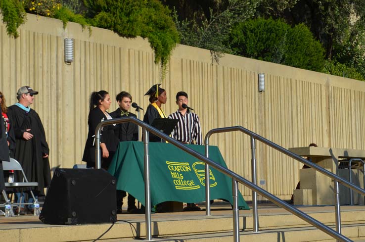 Students enjoying Commencement