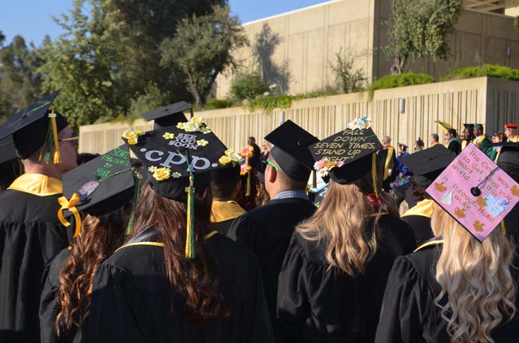 Students enjoying Commencement