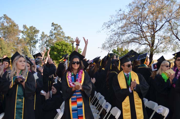 Students enjoying Commencement